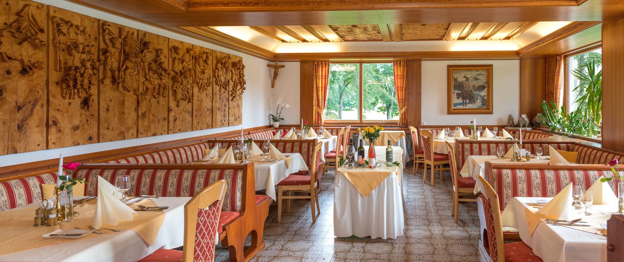 Speisesaal im Hotel Rösslhof